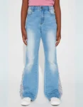 Keepin’ An Eye On You Flare Jeans – Light Wash (3)