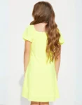 Yellow puffy dresses front