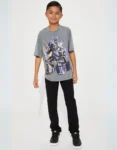 Mini Simpson Embroidered Gray T-shirt (1)