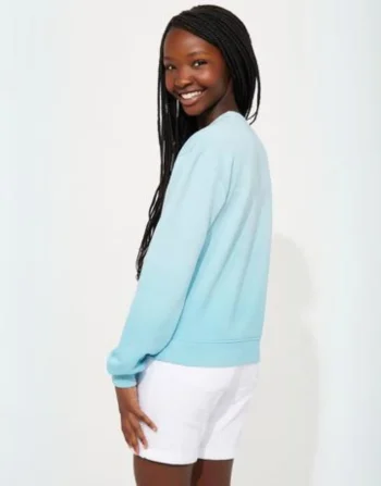 Mini The Key To Your Heart Lounge Sweatshirt - Light Blue back