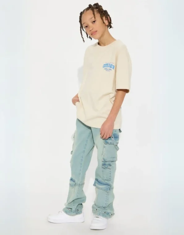 Vintage Cargo Blue Denim Jeans Full